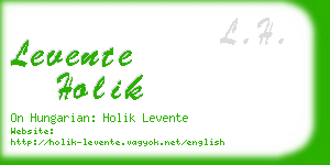 levente holik business card